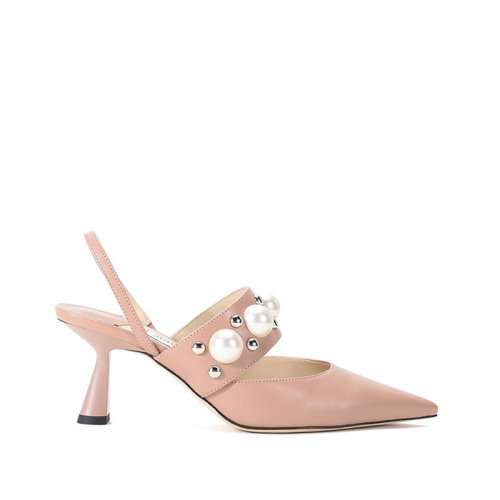 Jimmy Choo/周仰杰 2021款 女士BRESLIN系列羊皮馬蹄跟高跟涼鞋露跟鞋 BRESLIN 65 ABH