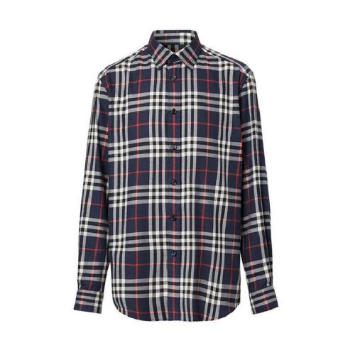  BURBERRY/博柏利 男士花色棉質長袖襯衫 80208811 PLFSX