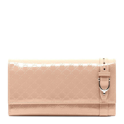 GUCCI/古馳 女士漆皮雙G壓紋按扣開合長款翻蓋錢夾錢包手拿包女包  309760-AV13G 多色可選