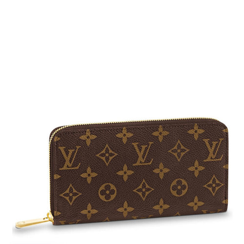 Louis Vuitton/路易威登  女士咖色皮革經(jīng)典老花長(zhǎng)款錢包
