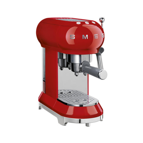 Smeg/斯麥格意大利進口復古意式半自動咖啡機家用手動泵壓式蒸汽打奶泡ECF01