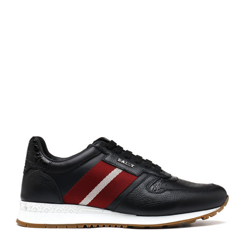 BALLY/巴利粒面皮革飾Bally Stripe細節男士休閑運動鞋ARNOL