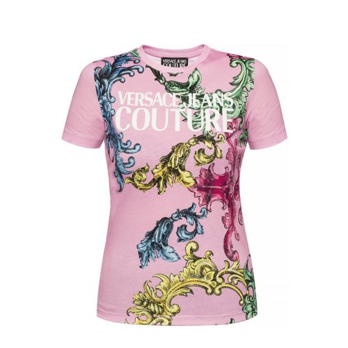  VERSACE JEANS COUTURE 女士印花棉質短袖T恤 B2HUB7M3 30288 333 PLFSX
