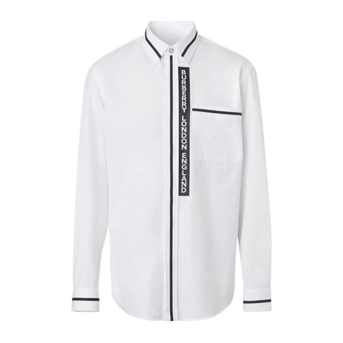  BURBERRY/博柏利 男士白色棉質長袖襯衫 8029258 PLFSX