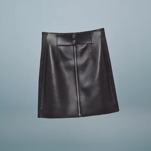  HERMES愛馬仕 22年秋冬 女士 半身裙 Mini-jupe en cuir details smockes H2H1302D40234