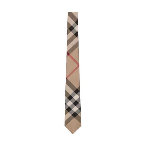  BURBERRY 22年秋冬 男士 經典剪裁格紋絲質領帶 80138181 預定商品1-3周發貨