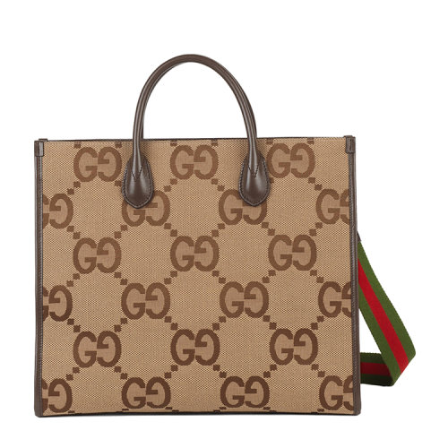 GUCCI/古馳 飾超級雙G圖案托特包 帆布/配皮 678839UKMDG