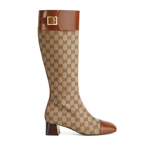  GUCCI古馳 22年秋冬 女士 女士GG長筒靴 678278 HVKL0 9786 預定商品2-6周發貨