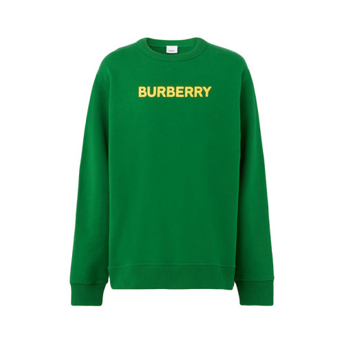 BURBERRY/博柏利 22年春夏新款 男士常春藤綠色純棉徽標印花運動衫衛衣80553111