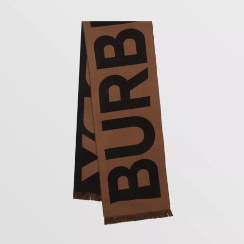  BURBERRY 22年秋冬 女士 徽標羊毛提花圍巾 80630471