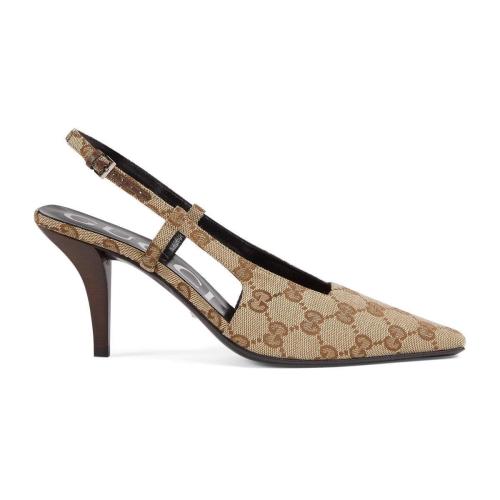  GUCCI古馳 22年秋冬 女士 女士GG后系帶淺口鞋 675420 KY980 9763 預定商品2-6周發貨