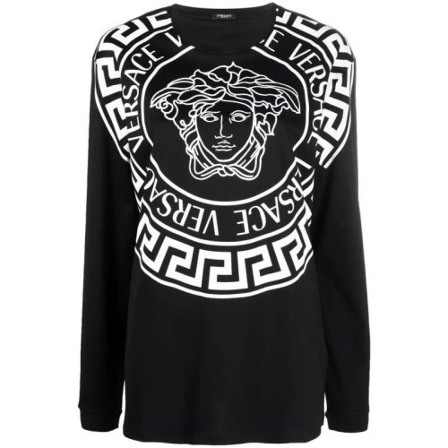  VERSACE/范思哲 女士黑色棉質衛衣 1001534 1A00603 2B020 PLFSX