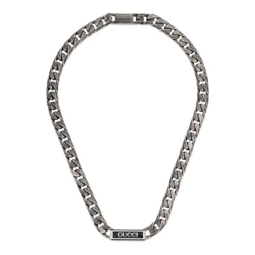  GUCCI古馳 22年秋冬 女士 Gucci標識琺瑯項鏈 701624 J8410 1064