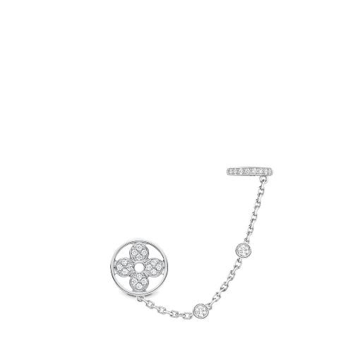  LV路易威登 22年秋冬 女士 耳環 IDYLLE BLOSSOM MONO CHAIN 18K 金鉆石耳環 Q06173