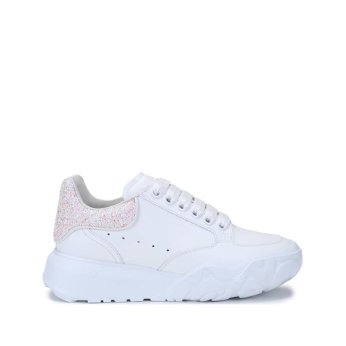 Alexander McQueen/亞歷山大麥昆 女士皮革系帶休閑運動鞋小白鞋 657566 WIA91