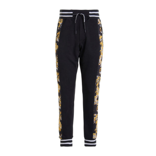VERSACE JEANS/范思哲牛仔 男士黑色棉質經典巴洛克圖案印花裝飾休閑褲運動褲長褲男褲 A2GZA1F1-13988-899