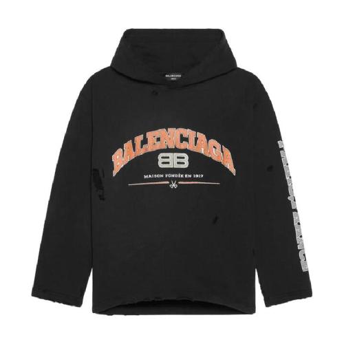  BALENCIAGA巴黎世家 22年春夏 女士 衛衣 Maison Balenciaga Cropped Hoodie 連帽衫 670946TLV
