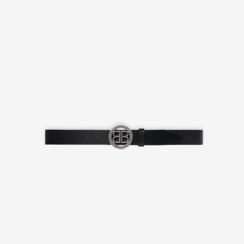  BALENCIAGA巴黎世家 22年秋冬 男士 腰帶 CIRCLED BB LARGE BELT 6203351CH0B1000 預(yù)定商品1-3周發(fā)貨