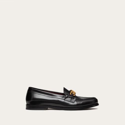  VALENTINO華倫天奴 22年秋冬 男士 商務休閑鞋 MOCASSINS VLOGO CHAIN EN CUIR DE VEAU 1Y2S0G