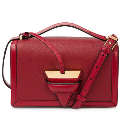 LOEWE/羅意威 明星同款單肩包三角包 302.12.M15紅色