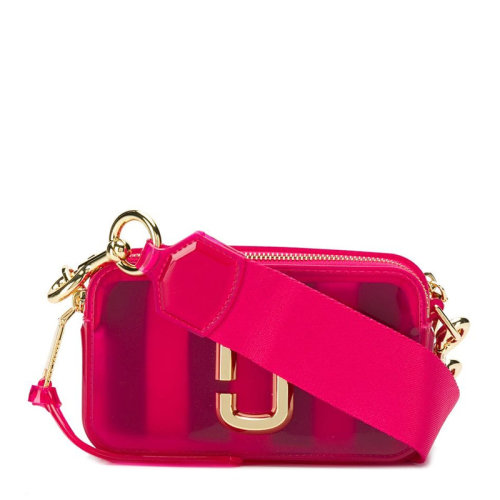 Marc Jacobs/馬克雅各布斯 SNAPSHOT系列女士純色PVC經典金屬徽標裝飾拉鏈開合單肩包斜挎包相機包女包 M0014834 多色可選