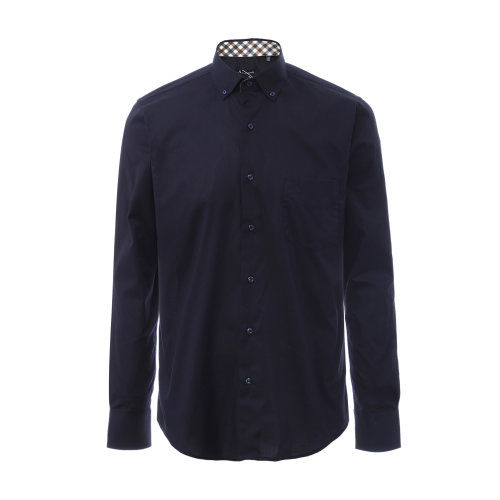 Aquascutum/深藍色男士長袖襯衫