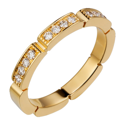 CARTIER/卡地亞 MAILLONPANTHèRE 18K金鑲鉆結婚戒指B4221100