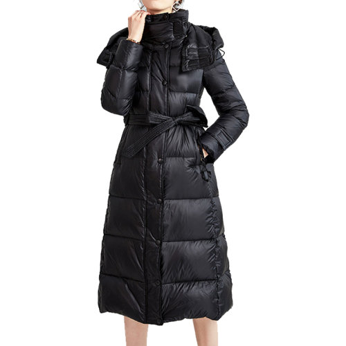 GeleiStory/GeleiStory 羽絨服女新款白鴨絨長款過膝修身加厚保暖立領連帽女裝＞女士外套＞女士羽絨服