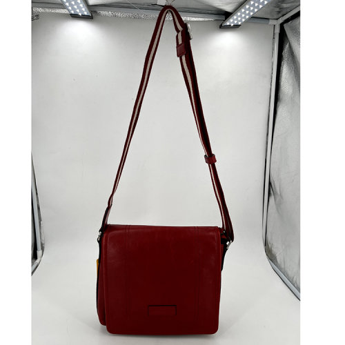 BALLY/巴利紅色皮質男士斜挎包6192936  瑕疵折扣