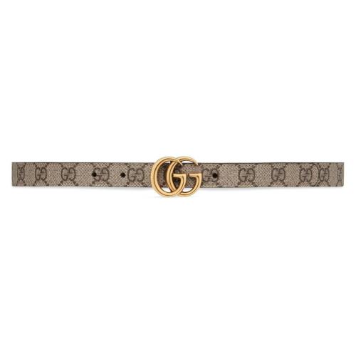  GUCCI古馳 22年秋冬 女士 雙G帶扣雙面窄版腰帶 659418 92TIC 8358