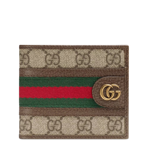 GUCCI/古馳 經典Ophidia系列 男士經典老花帆布雙G翻蓋錢包59760696IWT8745