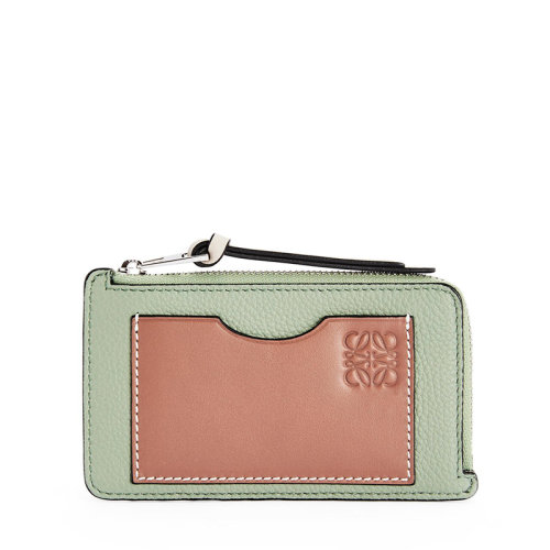 LOEWE/羅意威 20  女士迷迭香/棕褐色小牛皮徽標拉鏈卡包0010526226