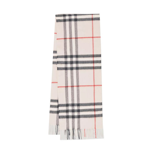 BURBERRY/博柏利新款 男女同款石色經典格紋羊絨流蘇圍巾80155331