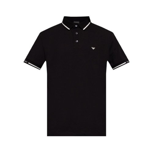  Emporio Armani/安普里奧阿瑪尼 男士黑色棉質(zhì)短袖POLO衫 6K1F73 1JPTZ 0053 PLFSX