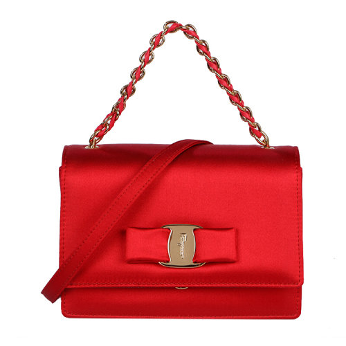 Salvatore Ferragamo/菲拉格慕 女士 女包 紅色時尚斜挎包手提包單肩包 21F657 0659268