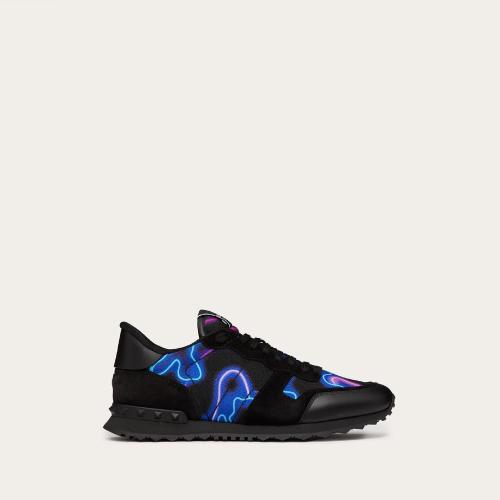  VALENTINO華倫天奴 22年秋冬 男士 休閑運動鞋 Baskets Rockrunner Neon Camou XY2S0723KHJKQ0