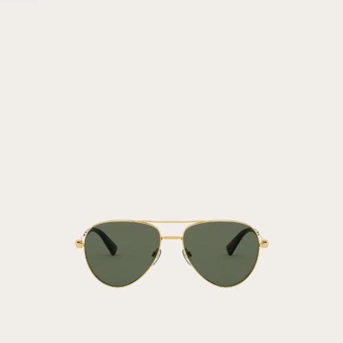  VALENTINO華倫天奴 22年春夏 女士 太陽眼鏡 LUNETTES EN MéTAL FORME PILOTE A*w*VEC CLOU F 預定商品1-3周發貨