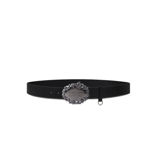 VERSACE JEANS/范思哲牛仔  男士黑色皮革時尚經典搭扣皮帶腰帶  E71YA6F05-E71627-E899