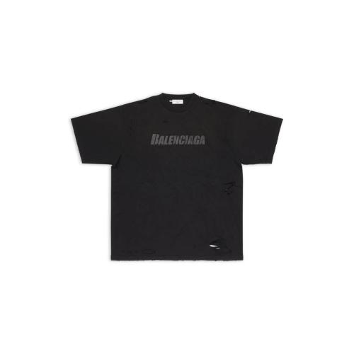  BALENCIAGA巴黎世家 22年秋冬 女士 短袖T恤 DESTROYED寬松T恤 651795TKVB80106