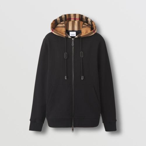  BURBERRY 22年秋冬 女士 格紋連帽棉質連帽上衣 80558681