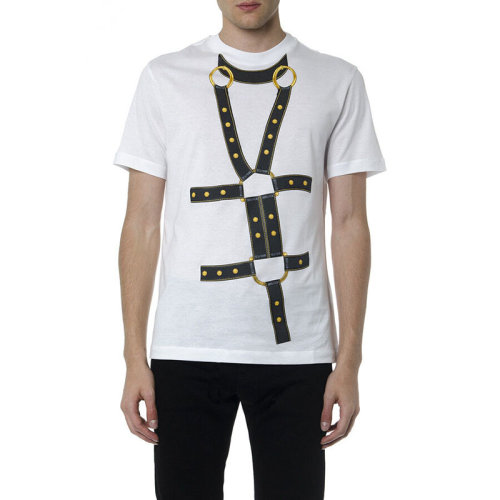 VERSACE/范思哲  男裝 時尚簡約 男士白色棉質短袖T恤 A84155A-5A22880-A001