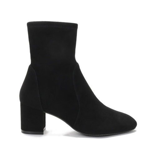 Stuart Weitzman/斯圖爾特韋茨曼 女士絨面材質粗跟短靴 YULIANA 60
