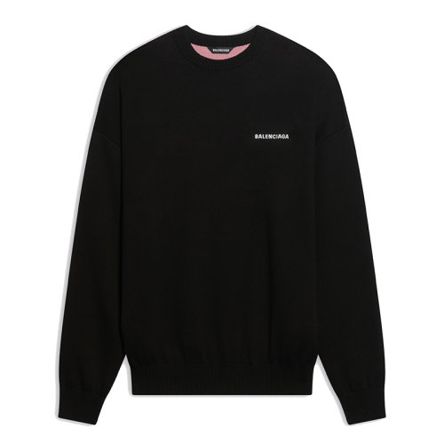 Balenciaga/巴黎世家      Political Campaign Sweater系列 男士黑色混棉針織衛衣運動衫675292T31761000