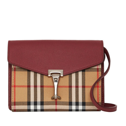 BURBERRY/博柏利 經典格紋牛皮革斜挎包 40799671