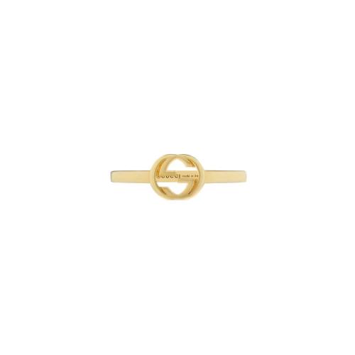  GUCCI古馳 22年秋冬 女士 互扣式雙G 18K黃金戒指 679115 J8500 8000