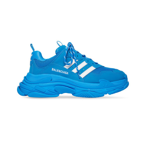 Balenciaga/巴黎世家 22年秋冬新款 ADIDAS聯(lián)名TRIPLE S系列 男士藍(lán)色/白色雙層泡沫和網(wǎng)布運(yùn)動(dòng)鞋712821W2ZB24090