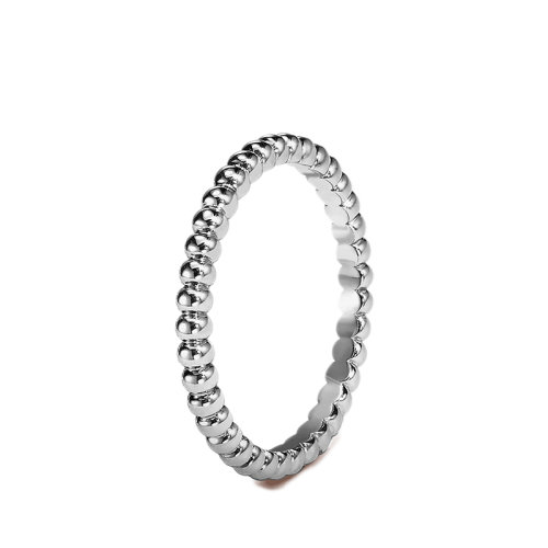 Van Cleef & Arpels/梵克雅寶 經典Perlée perles d'or系列 小號款18K金白金戒指指環VCARN31700