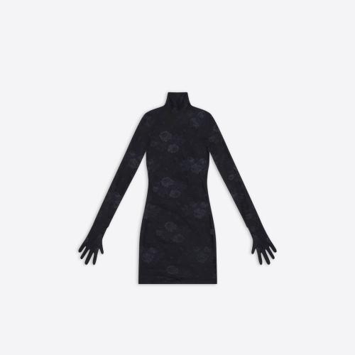  BALENCIAGA巴黎世家 22年春夏 女士 連衣裙 LINGERIE套領(lǐng)連身裙 702193TWG011000