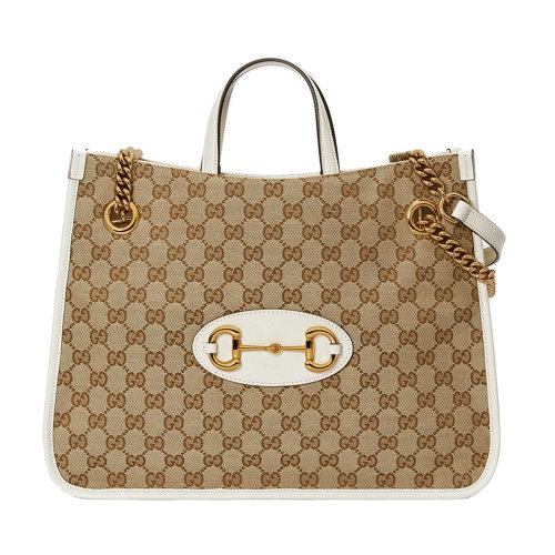 GUCCI/古馳 女包 馬銜扣中號手提包斜挎包621144 GY5OG 9761