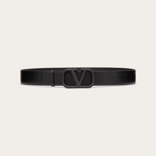  VALENTINO華倫天奴 22年秋冬 男士 腰帶 Ceinture VLogo Signature en veau. Hauteur : 40 mm